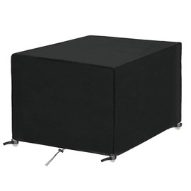 SanGlory Garden Furniture Cover with Drawstring, Waterproof, Breathable, Oxford Fabric, Garden Furniture Sets Protective Cover, Garden Table, Square (125 x 125 x 74 cm)