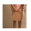 QRZLP Wicker Storage Basket, Round Vine Weaving Storage Handbag with