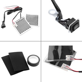 Yctze Motorcycle Warm Pad, 12 V Winter Heated Grip Pads Inserts Handlebar Hand Warmer Replacement for Universal Grip ATV