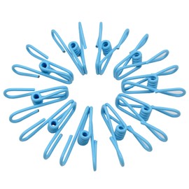 30 Pcs 2 Inch Blue Chip Clips, PVC Coating High Elasticity Strength Clothes Pins, Food Clips and Bag Clips