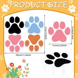 Puppy Birthday Party Decorations, 60pcs Dog Paw Napkins with Four Different Color Paw Prints 6 Inches for Baby Shower Boys and Girls Birthday Dog Themed Party Favors