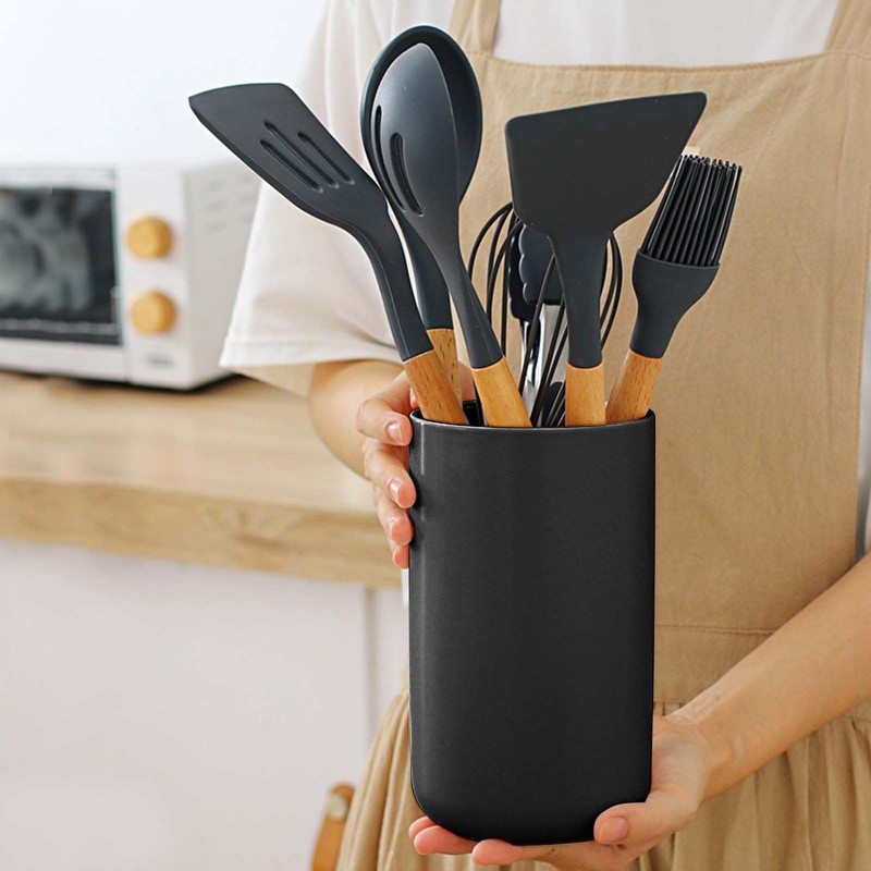 Aicharynic Kitchen Utensil Holder, Ceramic Utensil Holder 17.6 x 10.1