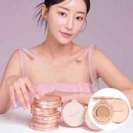 Derma Share [1+1]Vegan Dermashare Long Lasting Air Fixing Perfect Cover Hypoallergenic Glow Radiance Cushion Foundation / [1+1]비건 더마쉐어 롱래스팅 에어 픽싱 퍼팩트 커버 저자극 글로우 광채 쿠션 파운데이션