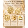 MUSECLOUD 14K Gold Plated Nugget Earrings for Men, M, Round,