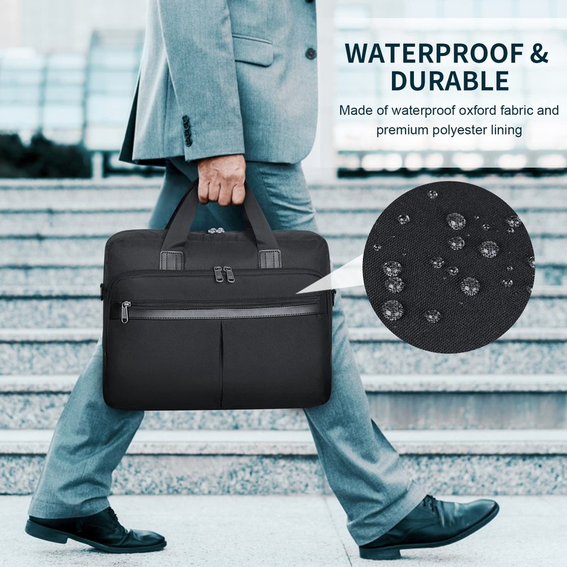 Laptop Bag 17 Inch Waterproof Briefcase for Men Large Laptop