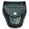 Bianchi 7917 Double Handcuff Pouch, Basketweave Black, Brass Snap