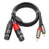 Dual 2 XLR Female to Dual 2 RCA Male Cable: