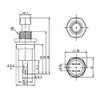 WITTKOWARE Miniature Push Button, Installation Diameter 7 mm, Off (ON),