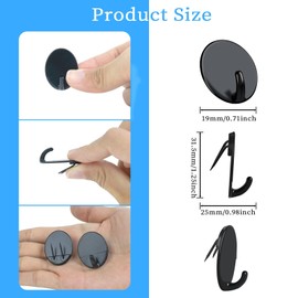 Cubicle Hooks, Cubicle Accessories Hooks for Fabric Wall,10 Pack Cubicle Clips Cubicle Coat Hook Cubicle Picture Hangers for Office Home Kitchen, File Pockets, Hats, Purses, Bags Black