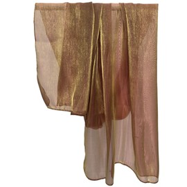 GFM® Sheer Shimmer Iridescent Scarf - Reddish Brown with Gold Tinge - L:190cm- (SHIM-Mp-LLKEKSN)
