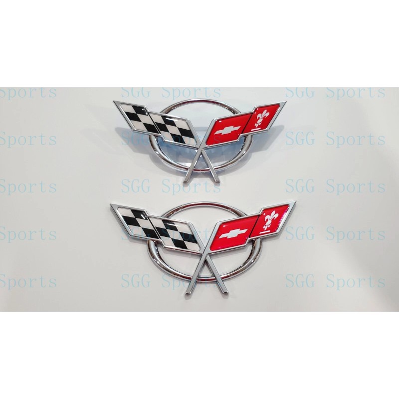 AUTO 2PC 1997-2004 C5 Corvette Chrome Front Bumper Rear Deck