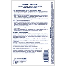 STAR BRITE Snappy Teak-NU – Professional Wood Renew & Restore, Weathered Teak Revitalizer, Easy Application with Minimal Scrubbing, Designed for Teak and Other Fine Wood