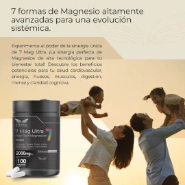 Seven Mag Ultra 7 Tipos De Magnesio 100 Capsulas
