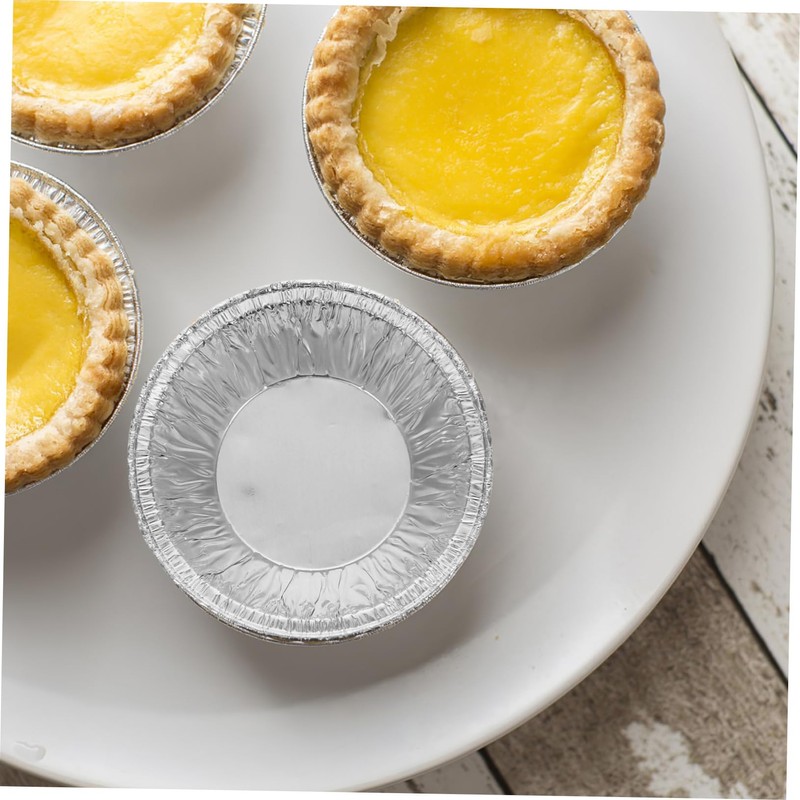 ABOOFAN 200Pcs Foil Egg Tart Molds Baking Supplies for Individual