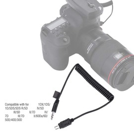 Camera Shutter Cable, MC-DC2 0.5m Camera Remote Shutter Release Connecting Cord Cable for Nikon 7100,D7200,D7000,D5100,D5000,D3200,D90,Df,D750,D610,D7100,D7000,D5300,D5200,D5000,D3300, etc(3.5mm-N3)