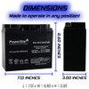 PowerStar 12V 18 Battery for Lobster Elite 2 Tennis Ball