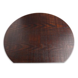 J-kitchens Wooden Placemat, Half Moon Shaku 2, Lacquer, 14.2 x 12.6 x 0.2 inches (36 x 32 x 0.5 cm)
