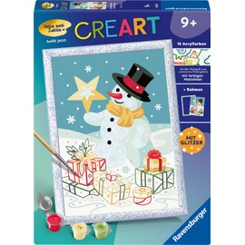 Ravensburger CreArt 23956 - Charming Snowman - Painting by Numbers for Girls and Boys from 9 Years