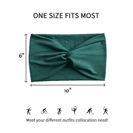 Jesries Jesries 10 PCS Women Headbands African Wide Hair Wrap Extra Turban Head Bands for Lady Large Sport Workout Stretch Non-slip Big Hair Bands