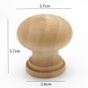 WEICHUAN 16PCS Round Unfinished Wood Cabinet Furniture Drawer Knobs Pulls