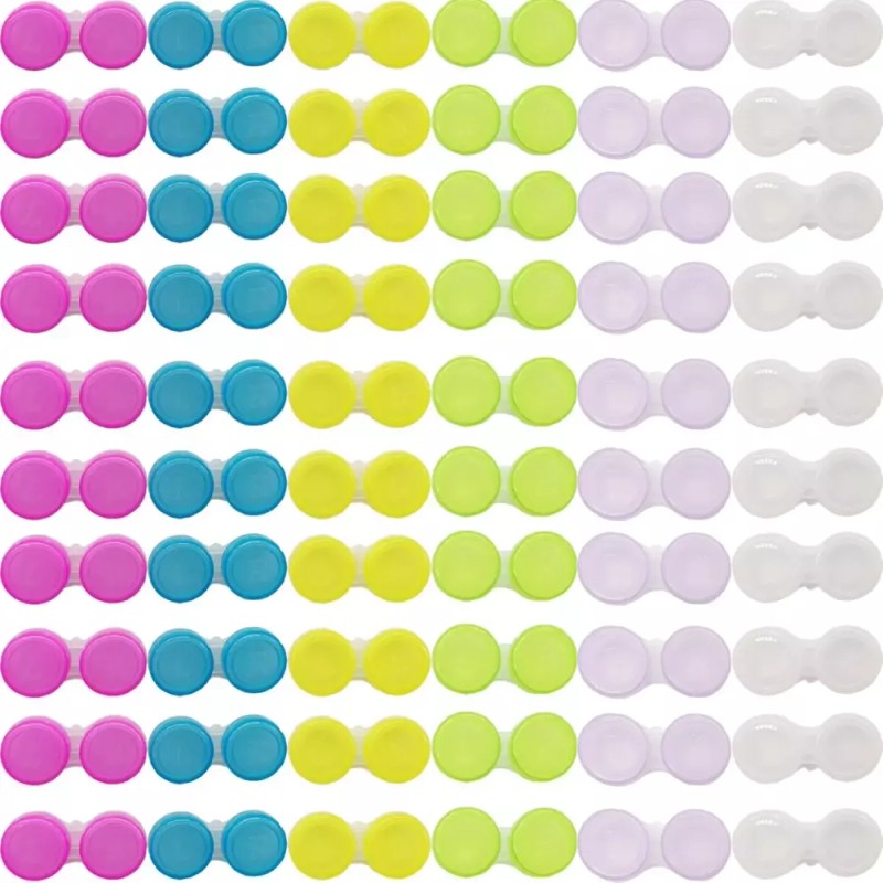 RONYOUNG 60PCS 콘택트렌즈 케이스 홀더 박스 좌우 눈 용기 6가지