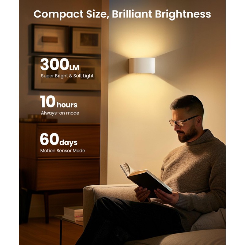 FULEN Motion Sensor Wall Light with Remote Control 3 Colors