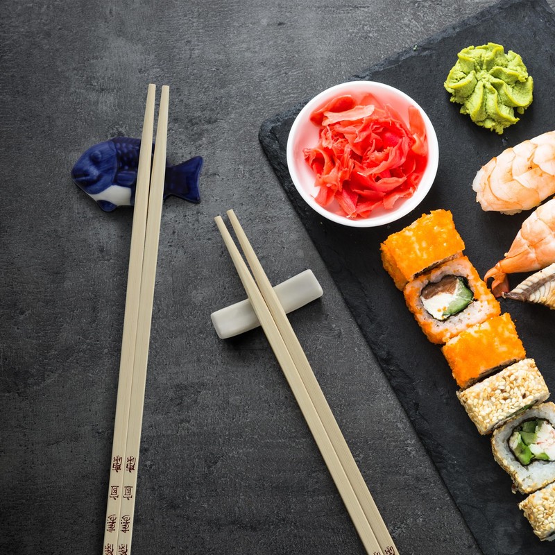 Helen’s Asian Kitchen Classic Chopstick Rests, Ceramic, Set of 5