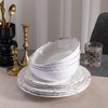 ZAROCRUS Farmhouse Melamine Dinnerware Sets,12 Pieces Dishes Dinnerware Set,Service for