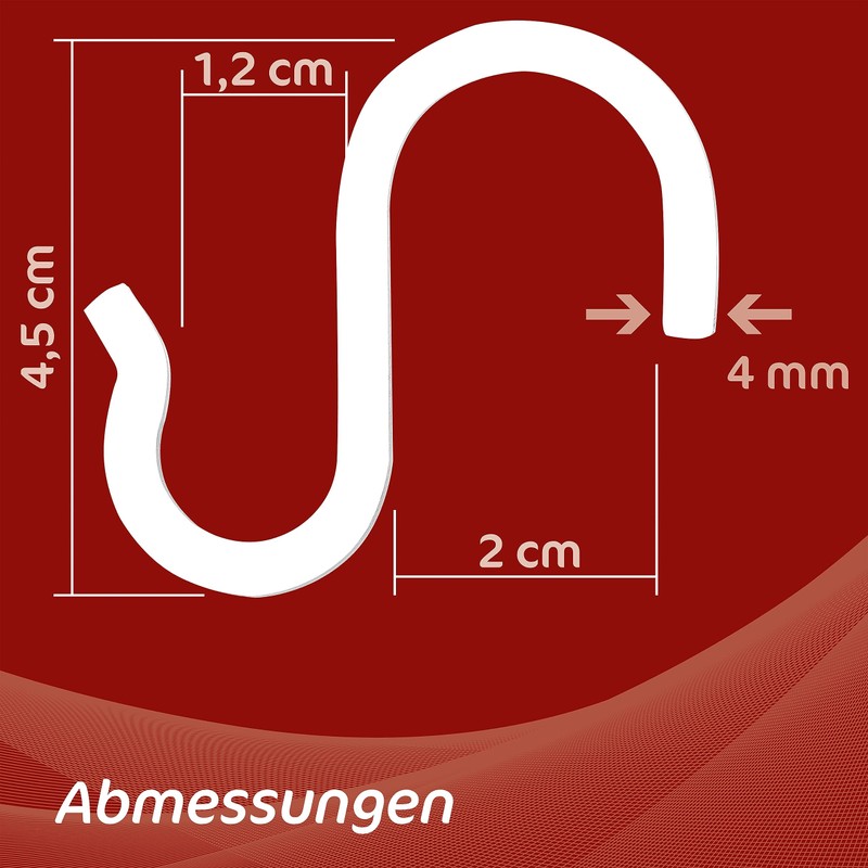 S Hooks Stainless Steel Set of 10 - Metal Hooks