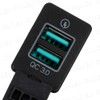 USB Power Supply, USB Port, 2 Ports, Switch Hole, Panel