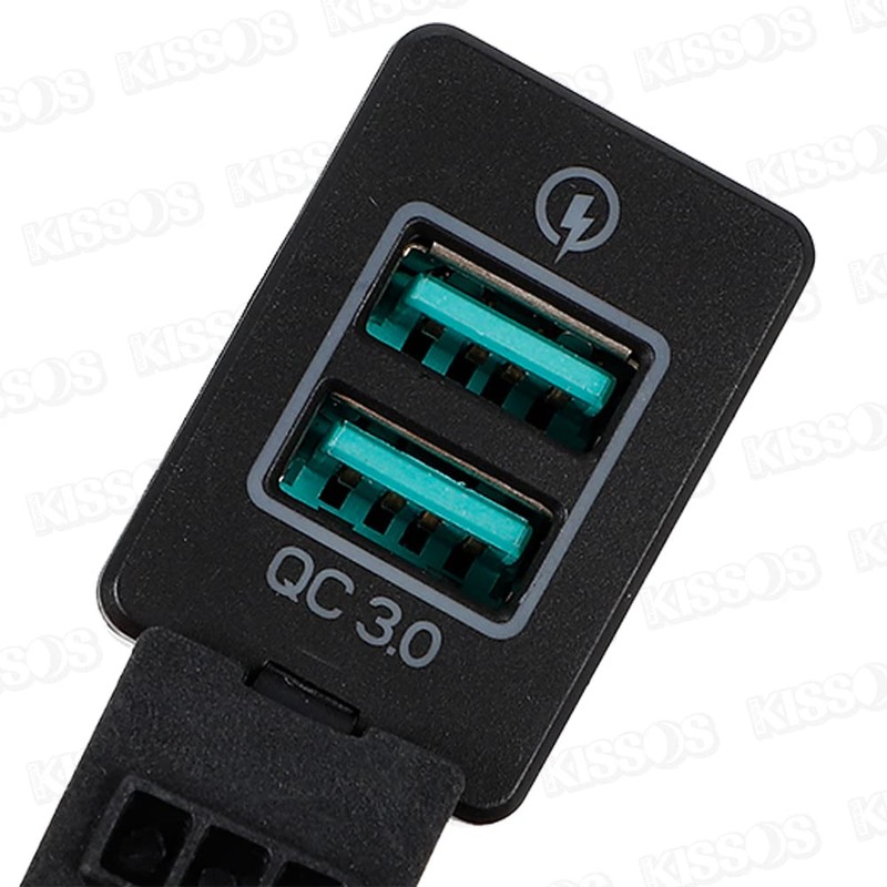 USB Power Supply, USB Port, 2 Ports, Switch Hole, Panel