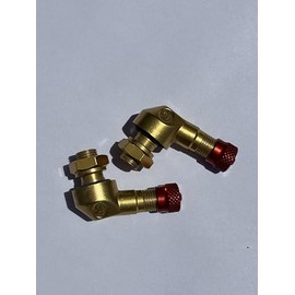 90 Degree Gold Angled Aluminum Tire Valve Stems 8.3mm Fits Most Aprilia Ducati MV Agusta Triumph Antera Brembo BST Carrozzeria Marchesini Marvic