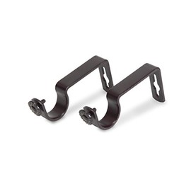 Rod Desyne Heavy Duty 1" Wall Single Bracket Pair, Mahogany, 2 Piece