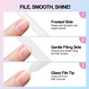 Crystal Glass Nail Files, Double-Sided, 3-Piece Set, Storage Box