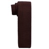DonDon Men's Knit Tie handmade Dark Brown