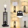 Farmhouse Table Lamps for Living Room - 27" Tall Table