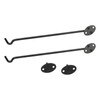 MANCHAP 4 Pack 10 Inch Black Cabin Hook and Eye
