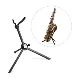 Xtahdge Portable Tenor Saxophone Stand Saxophone Floor Stand Holder Stainless Steel with Carry Bag