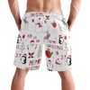 visesunny Cute Christmas Character Summer Men's Swim Trunks Quick Dry