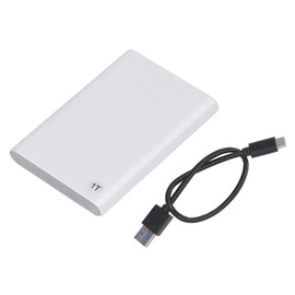 2.5in HDD External Case Type C USB3.1 Up to 10Gbps Ultra Slim Portable External Hard Drive Mobile Hard Drive for PC Laptop Silver 1TB
