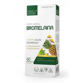 Medica Herbs - Bromelain - Supports the digestive system - Immunity - 60 capsules - 1 capsule 1-2 times a day - lactose free - gluten free - vegetarian