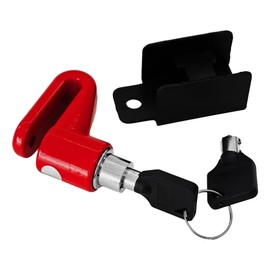 Runseaway Heavy Duty Motorcycle Bike Disc Brake Lock, Anti-Theft Waterproof Wheel Lock Safety Disc Lock Padlock for Scooters and Mountain Road Cycling with Two Keys(Red)