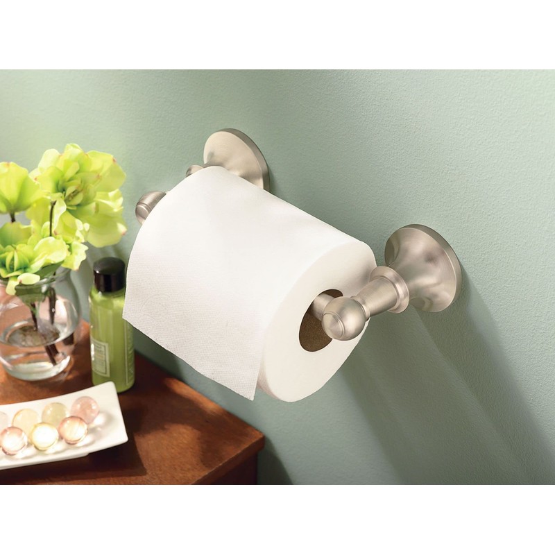Moen Vale Chrome Double Post Pivoting Toilet Paper Holder, Wall