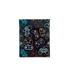 Back to School 2 Pocket Folders | Heavy Duty | Set of 4 Portfolios | Elementary Grade School | Fun Trendy Designs (Gaming, Surfing Sharks, Dinosaurs, Robots)