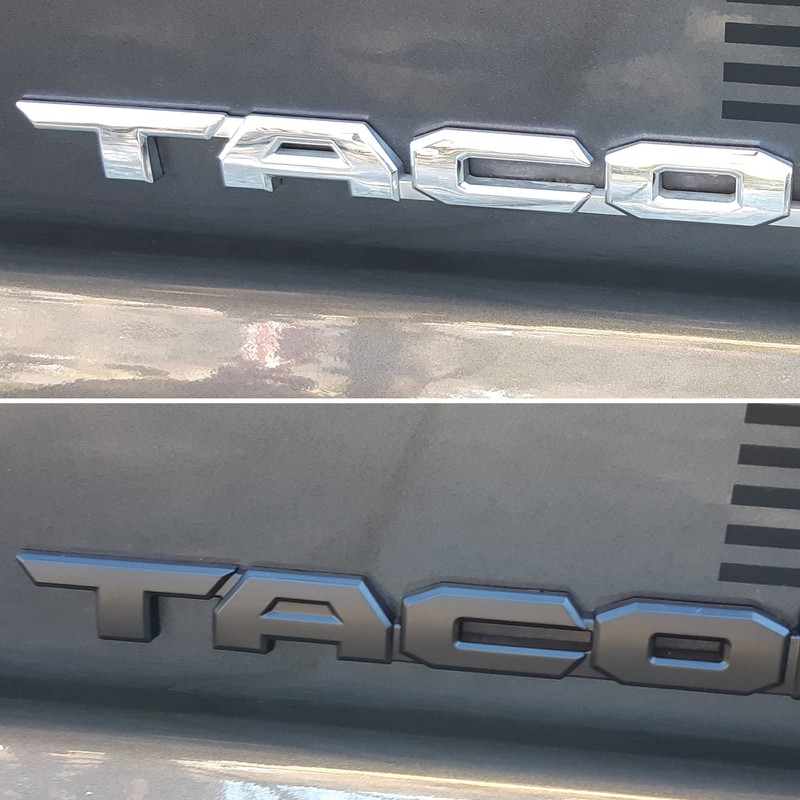 Blackout Emblem Overlays 6Pcs Compatible with Tacoma 2016 2017 2018