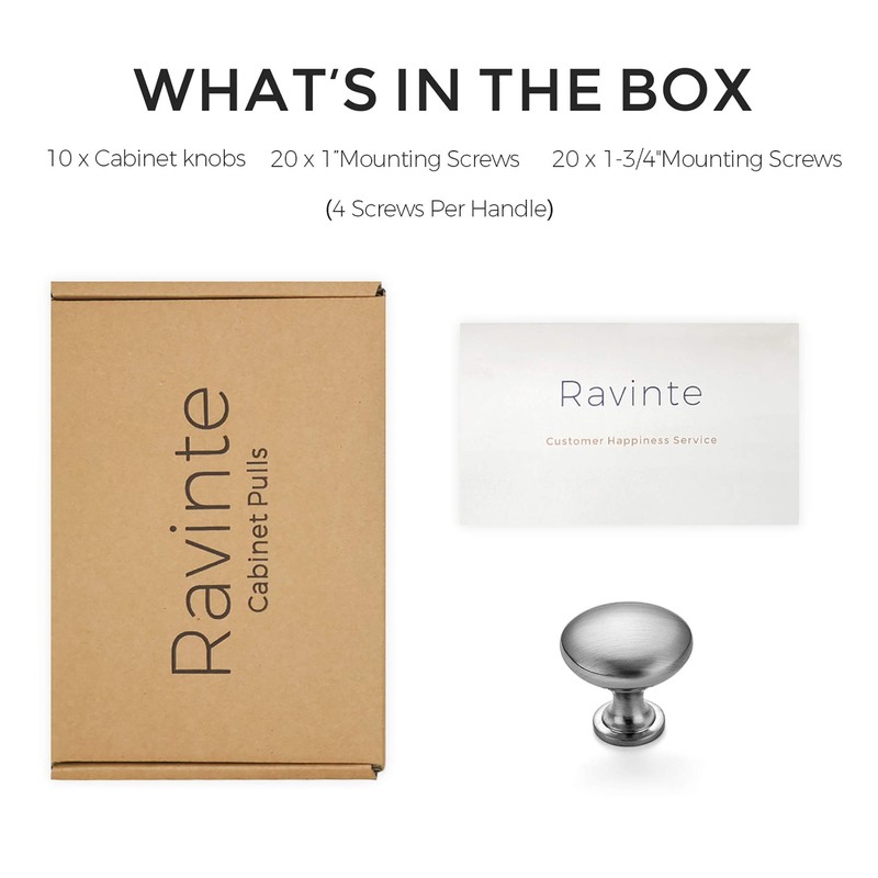 Ravinte 10 Pack Kitchen Cabinet Knobs Dresser Knobs Drawer Knobs