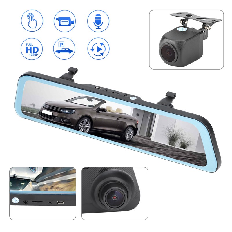 11.66in Auto Car DVR Video Recorder Dual Lens High Definition