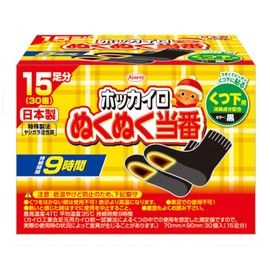 HOKAIRO Nukunuku Toban Stick-on for Socks, 15 Pairs (Pack of 30)