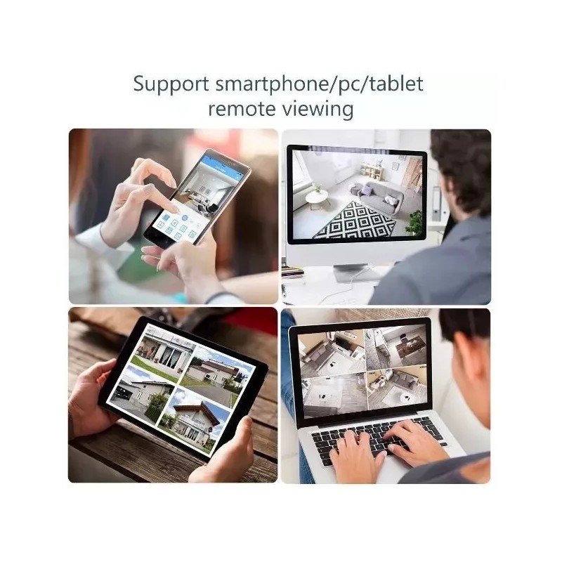 Floureon Security Camera NTSC System 4 AHD Cameras, 720P, 4CH