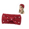 PACKOVE Pcs Fashion Knit Headband Women Pearl Decorated Bowknot Warmest